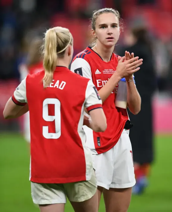 Framed Print : Arsenal Women's FA Cup Victory: Vivianne Miedema Celebrates with Fans after Arsenal v Chelsea Final at Wembley Stadium Framed Print : Arsenal Women's FA Cup Victory: Vivianne Miedema Celebrates with Fans after Arsenal v Chelsea Final at Wembley Stadium