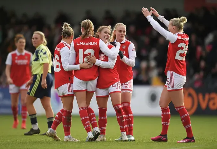 Framed Print : Arsenal Women's FA Cup Victory: Ninth Goal Blitz Against Leeds Framed Print : Arsenal Women's FA Cup Victory: Ninth Goal Blitz Against Leeds