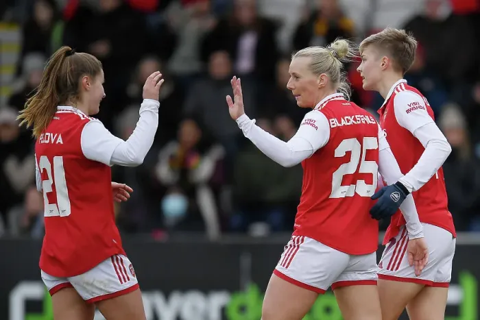 Framed Print : Arsenal Women's FA Cup Victory: Stina Blackstenius Scores the Game-Winning Goal Against Leeds