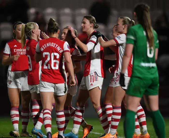 Framed Print : Arsenal Women's FA Cup Victory: Vivianne Miedema Scores Fourth Goal Against Coventry United