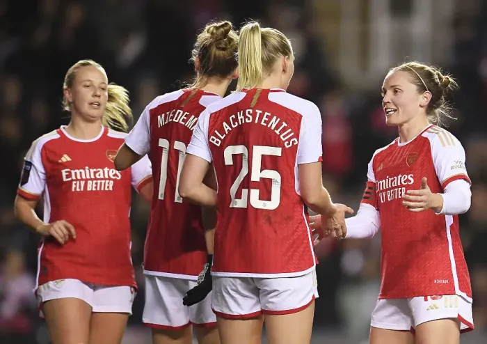 Framed Print : Arsenal Women's FA WSL Cup Triumph: Stina Blackstenius Hat-trick Secures Victory Over Reading Framed Print : Arsenal Women's FA WSL Cup Triumph: Stina Blackstenius Hat-trick Secures Victory Over Reading