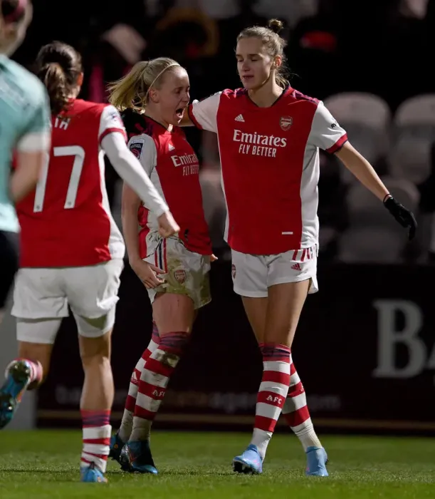 Framed Print : Arsenal Women's FA WSL: Mead and Miedema's Deadly Duo Strike Again - Arsenal 2-0 Brighton Framed Print : Arsenal Women's FA WSL: Mead and Miedema's Deadly Duo Strike Again - Arsenal 2-0 Brighton