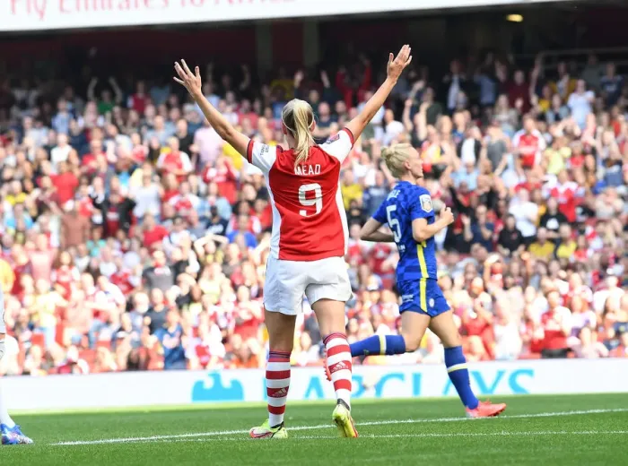 Framed Print : Arsenal Women's FA WSL Triumph: Beth Mead's Hat-Trick vs. Chelsea