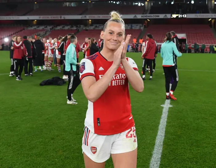 Framed Print : Arsenal Women's FA WSL Victory: Stina Blackstenius Celebrates Over Tottenham Hotspur Framed Print : Arsenal Women's FA WSL Victory: Stina Blackstenius Celebrates Over Tottenham Hotspur