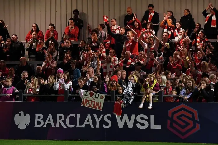 Framed Print : Arsenal Women's Fans Unite: Arsenal vs. Leicester City, FA Women's Super League 2022-23 Framed Print : Arsenal Women's Fans Unite: Arsenal vs. Leicester City, FA Women's Super League 2022-23