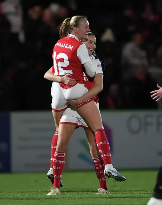 Framed Print : Arsenal Women's Frida Maanum Scores First Goal Against Aston Villa in FA WSL Cup Match