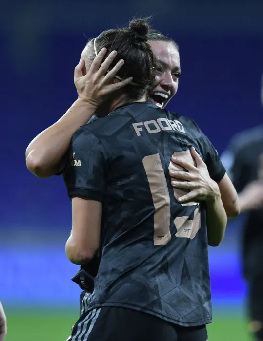 Framed Print : Arsenal Women's Historic Champions League Triumph: Caitlin Foord's Dramatic Goal vs. Olympique Lyonnais Framed Print : Arsenal Women's Historic Champions League Triumph: Caitlin Foord's Dramatic Goal vs. Olympique Lyonnais
