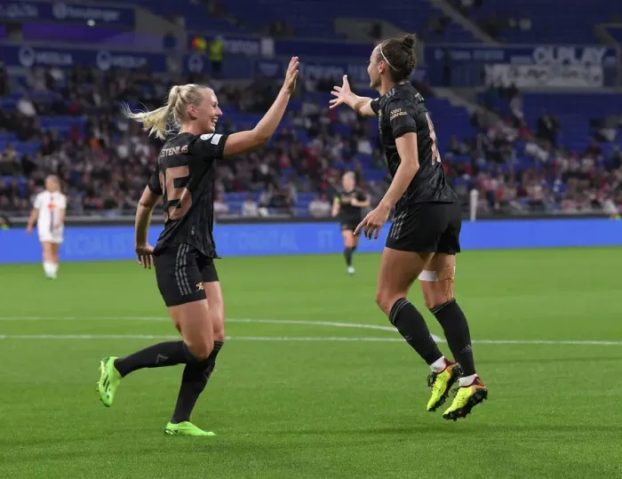 Framed Print : Arsenal Women's Historic Champions League Triumph: Caitlin Foord's Dramatic Goal vs. Olympique Lyonnais Framed Print : Arsenal Women's Historic Champions League Triumph: Caitlin Foord's Dramatic Goal vs. Olympique Lyonnais