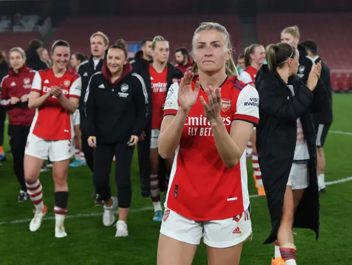 Framed Print : Arsenal Women's Historic Champions League Victory: Leah Williamson Celebrates with Adoring Fans Framed Print : Arsenal Women's Historic Champions League Victory: Leah Williamson Celebrates with Adoring Fans