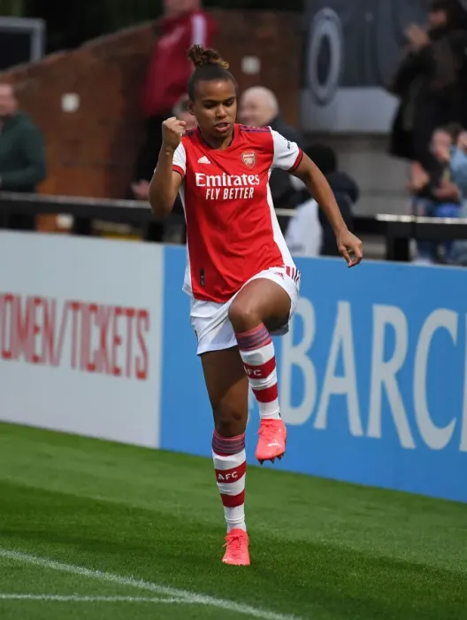 Framed Print : Arsenal Women's Historic Champions League Victory: Nikita Parris Scores First Goal vs. Slavia Prague Framed Print : Arsenal Women's Historic Champions League Victory: Nikita Parris Scores First Goal vs. Slavia Prague