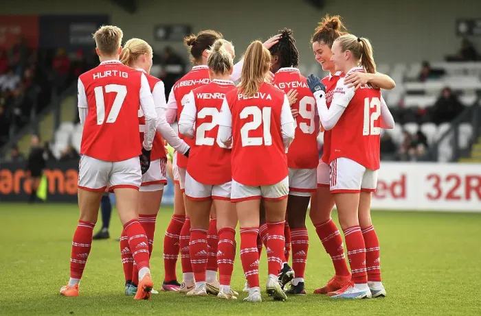 Framed Print : Arsenal Women's Historic FA Cup Victory: Michelle Agyemang Scores Eight Goals Against Leeds