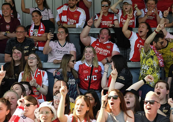 Arsenal Women's Historic FA WSL Victory: Celebrating at Meadow Park (2022-23)