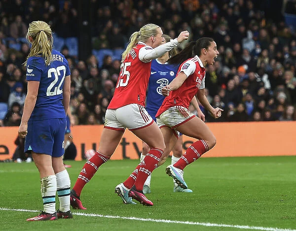 Arsenal Women's Historic Third Goal: Celebrating Victory in FA WSL Cup Final Against Chelsea