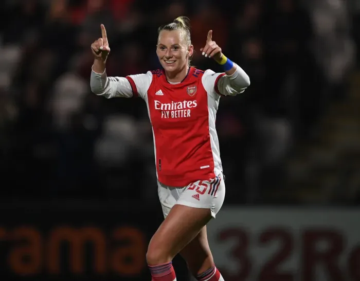 Framed Print : Arsenal Women's Historic Super League Victory: Stina Blackstenius Scores Record-Breaking Fourth Goal vs. Reading Framed Print : Arsenal Women's Historic Super League Victory: Stina Blackstenius Scores Record-Breaking Fourth Goal vs. Reading
