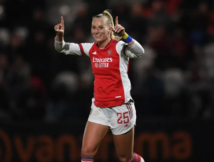 Framed Print : Arsenal Women's Historic Super League Victory: Stina Blackstenius Scores Record-Breaking Fourth Goal vs. Reading