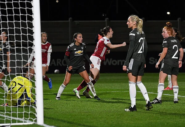 Arsenal Women's Historic Victory: Lotte Wubben-Moy Scores Second Goal Against Manchester United in Empty Meadow Park
