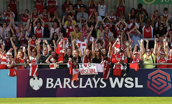 Arsenal Women's Historic Victory: Fans Celebrate at Meadow Park (2022-23)