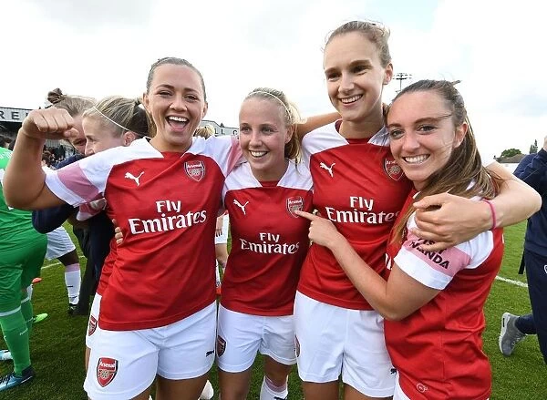 Arsenal Women's Historic Victory: McCabe, Mead, Quinn, Evans Celebrate Championship Title Over Manchester City