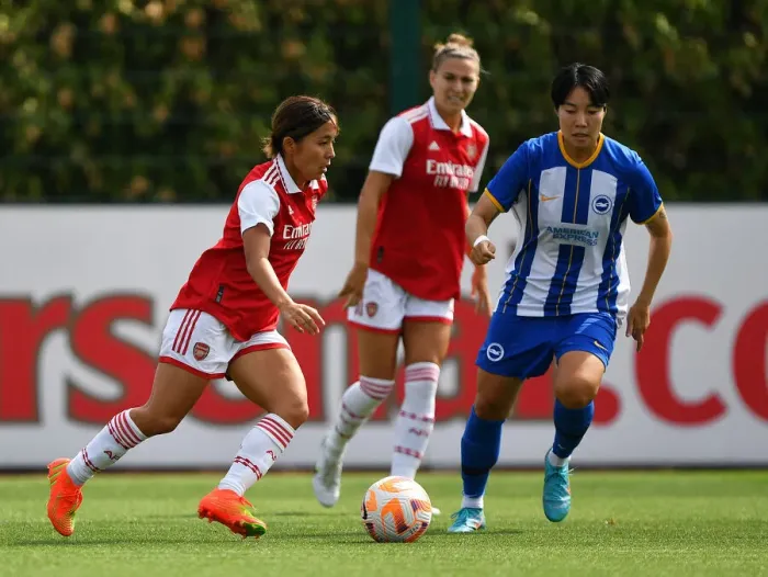 Framed Print : Arsenal Women's Iwabuchi Stars in Pre-Season Victory over Brighton & Hove Albion Women