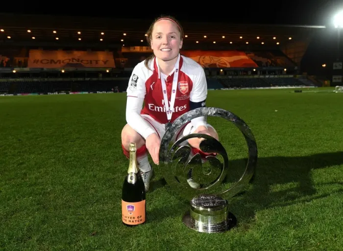 Framed Print : Arsenal Women's Kim Little Lifts Continental Cup After Victory Over Manchester City Ladies