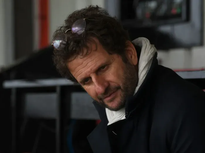 Framed Print : Arsenal Women's Manager Joe Montemurro in Post-Match Interview (FA WSL 2021) - Behind Closed Doors