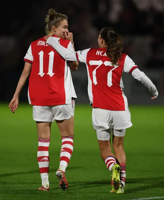 Framed Print : Arsenal Women's Miedema Scores Hat-Trick in Champions League Victory over Hoffenheim Framed Print : Arsenal Women's Miedema Scores Hat-Trick in Champions League Victory over Hoffenheim