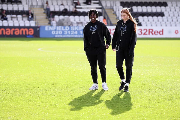 Arsenal Women's Pre-Match Inspection at Meadow Park Before Clash with Leicester City