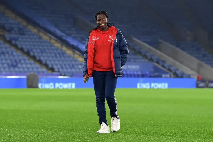 Framed Print : Arsenal Women's Preparation at The King Power Stadium: Barclays WSL Match against Leicester City (2023-24)
