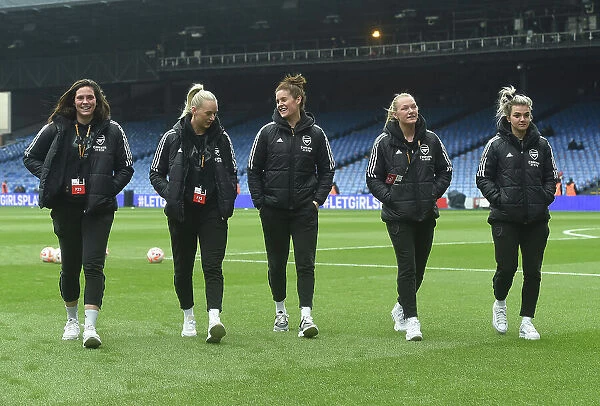 Arsenal Women's Squad Gathers Before FA WSL Cup Final Against Chelsea