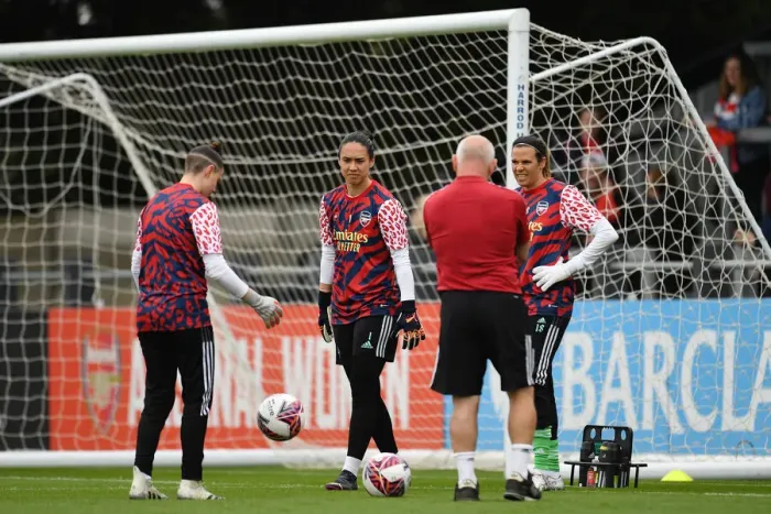 Framed Print : Arsenal Women's Squad Prepares for Aston Villa Clash in FA WSL Match
