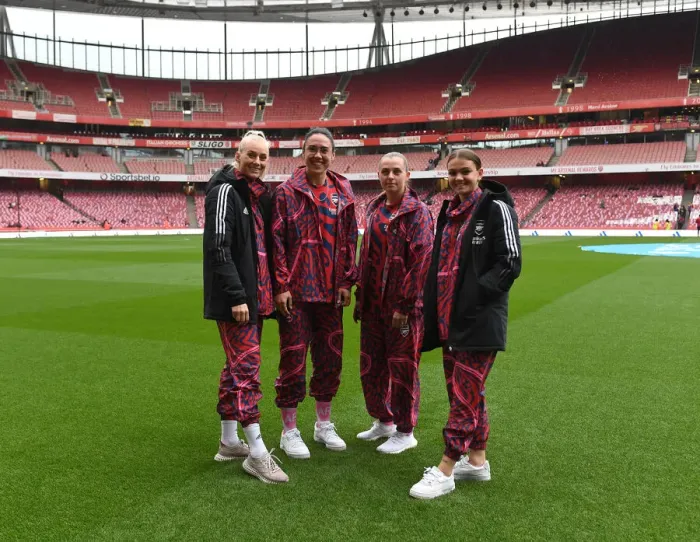 Framed Print : Arsenal Women's Squad United Before FA WSL Showdown Against Tottenham Hotspur