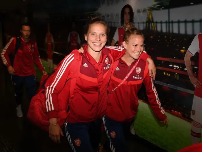 Framed Print : Arsenal Women's Stars Tabea Kemme and Leonie Maier Prepared for Emirates Cup Clash Against FC Bayern Munich Framed Print : Arsenal Women's Stars Tabea Kemme and Leonie Maier Prepared for Emirates Cup Clash Against FC Bayern Munich