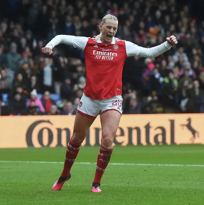 Framed Print : Arsenal Women's Stina Blackstenius Scores in Conti Cup Final Victory over Chelsea Framed Print : Arsenal Women's Stina Blackstenius Scores in Conti Cup Final Victory over Chelsea