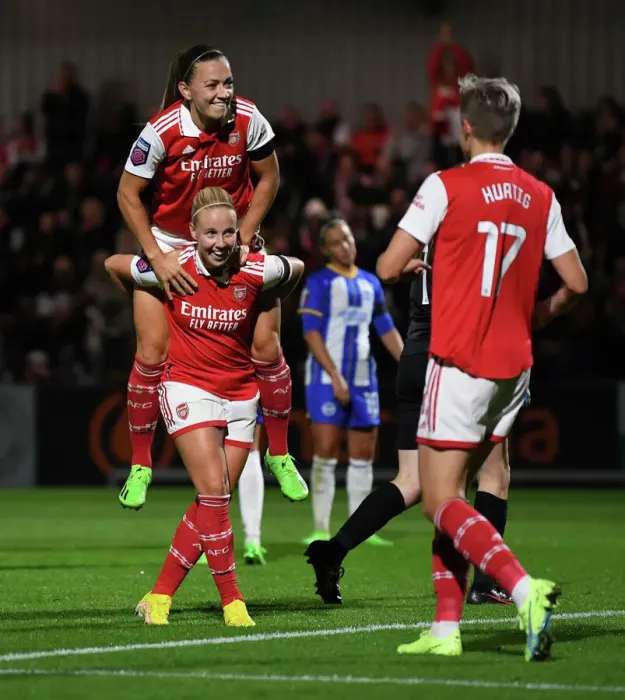 Framed Print : Arsenal Women's Super League: Beth Mead Scores Record-Breaking Fourth Goal Against Brighton & Hove Albion