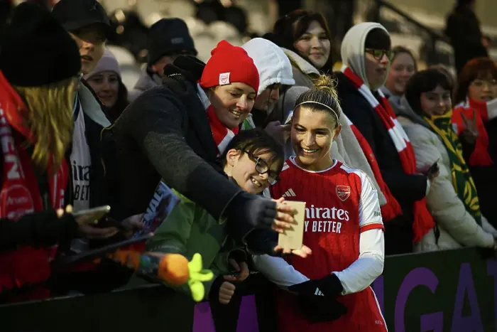 Framed Print : Arsenal Women's Super League Triumph: Steph Catley Celebrates with Adoring Fans
