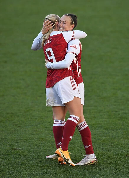 Arsenal Women's Super League Victory: Beth Mead and Caitlin Foord's Euphoric Goal Celebration