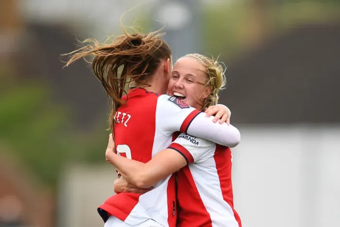 Framed Print : Arsenal Women's Super League Victory: Beth Mead Scores Historic Fourth Goal vs. Aston Villa