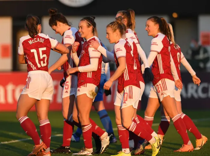 Framed Print : Arsenal Women's Super League Victory: Caitlin Foord Scores Historic First Goal vs. Birmingham City