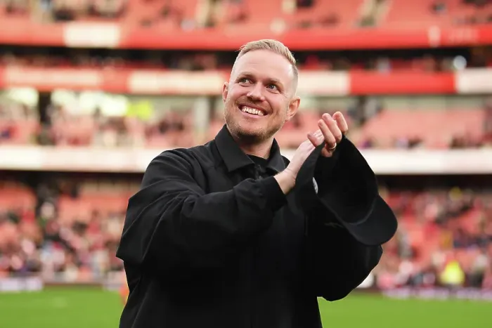 Framed Print : Arsenal Women's Super League Victory: Jonas Eidevall's Emotional Reunion with Adoring Fans (Arsenal vs. Chelsea 2023-24)
