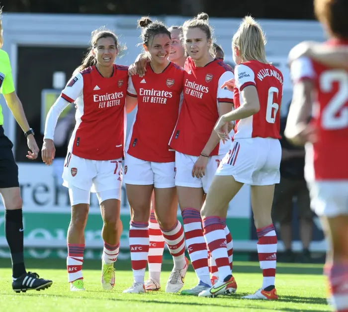 Framed Print : Arsenal Women's Super League Victory: Lotte Wubben-Moy Scores Double, Celebrates with Tobin Heath and Vivianne Miedema Framed Print : Arsenal Women's Super League Victory: Lotte Wubben-Moy Scores Double, Celebrates with Tobin Heath and Vivianne Miedema