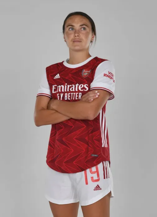 Framed Print : Arsenal Women's Team 2020-21: Caitlin Foord at Arsenal Photocall