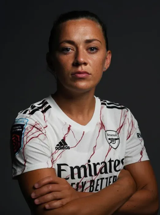 Framed Print : Arsenal Women's Team 2020-21: Katie McCabe at Arsenal Womens Photocall