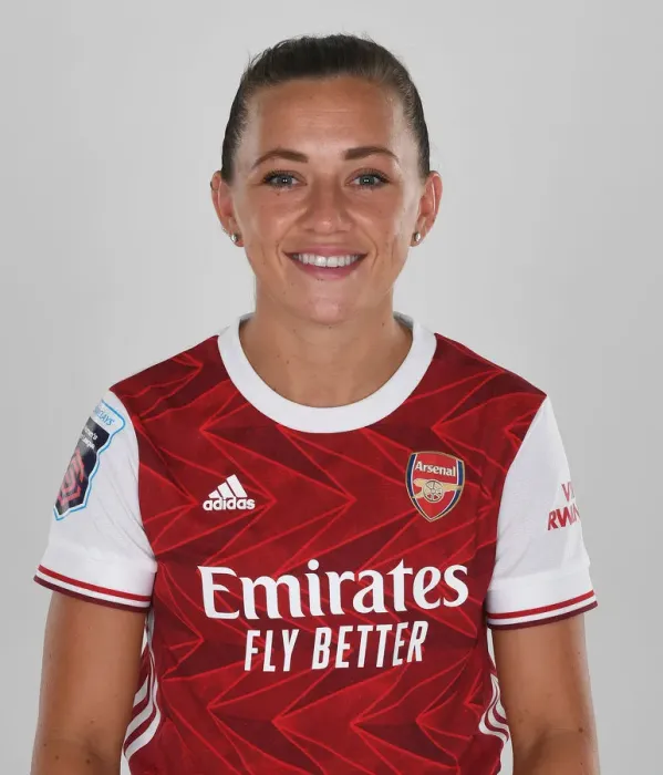 Framed Print : Arsenal Women's Team 2020-21: Katie McCabe at Arsenal Womens Photocall