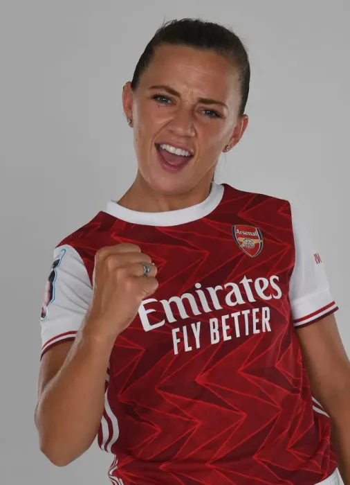 Framed Print : Arsenal Women's Team 2020-21: Katie McCabe at Arsenal Women's Photocall