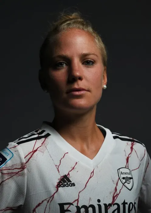 Framed Print : Arsenal Women's Team 2020-21: Leonie Maier at Arsenal Womens Photocall