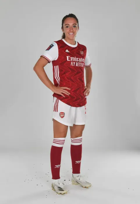 Framed Print : Arsenal Women's Team 2020-21: Lisa Evans at Arsenal Photocall