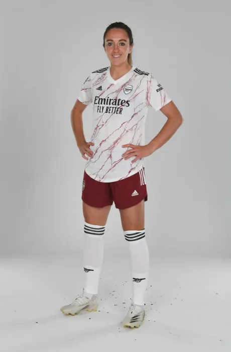 Framed Print : Arsenal Women's Team 2020-21: Lisa Evans at Arsenal Photocall