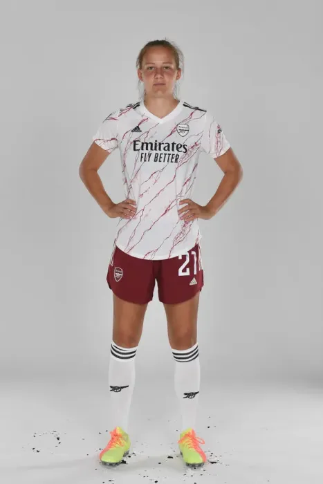 Framed Print : Arsenal Women's Team 2020-21: Malin Gut at Arsenal Womens Photocall