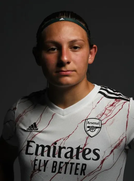 Framed Print : Arsenal Women's Team 2020-21: Melisa Filis at Photocall