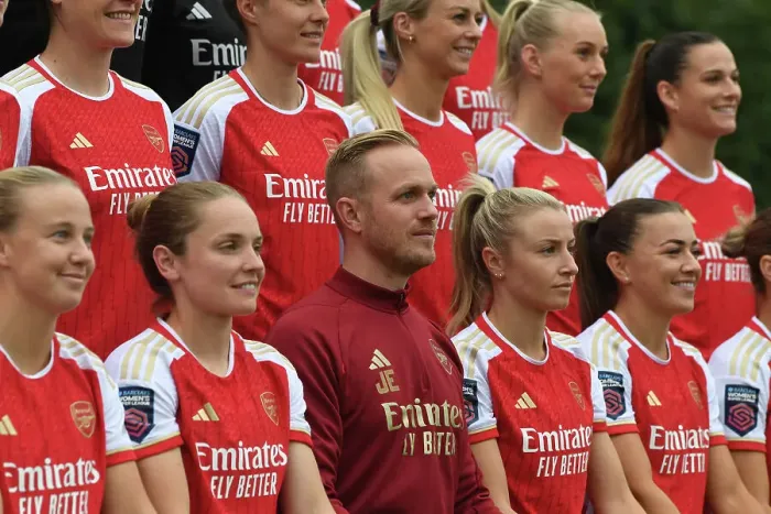 Framed Print : Arsenal Women's Team 2023-24: Jonas Eidevall and Leah Williamson Lead the Squad Framed Print : Arsenal Women's Team 2023-24: Jonas Eidevall and Leah Williamson Lead the Squad